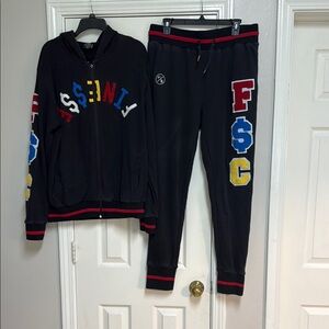 Fly Supply Clothing FINESSE Vultures Hoodie Tracksuit with Colorful Lettering